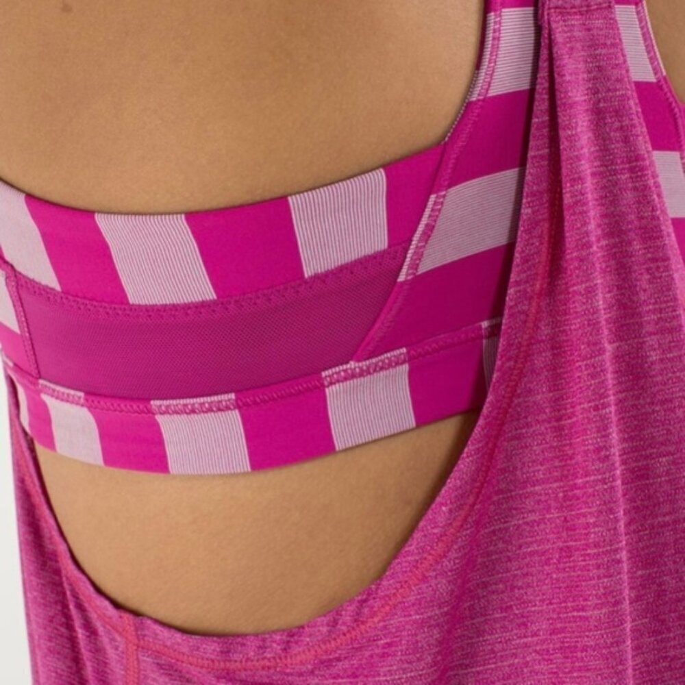 Lululemon 2-In-Run TankHeathered Raspberry / Micro Macro Stripe Raspberry - Picture 6 of 12